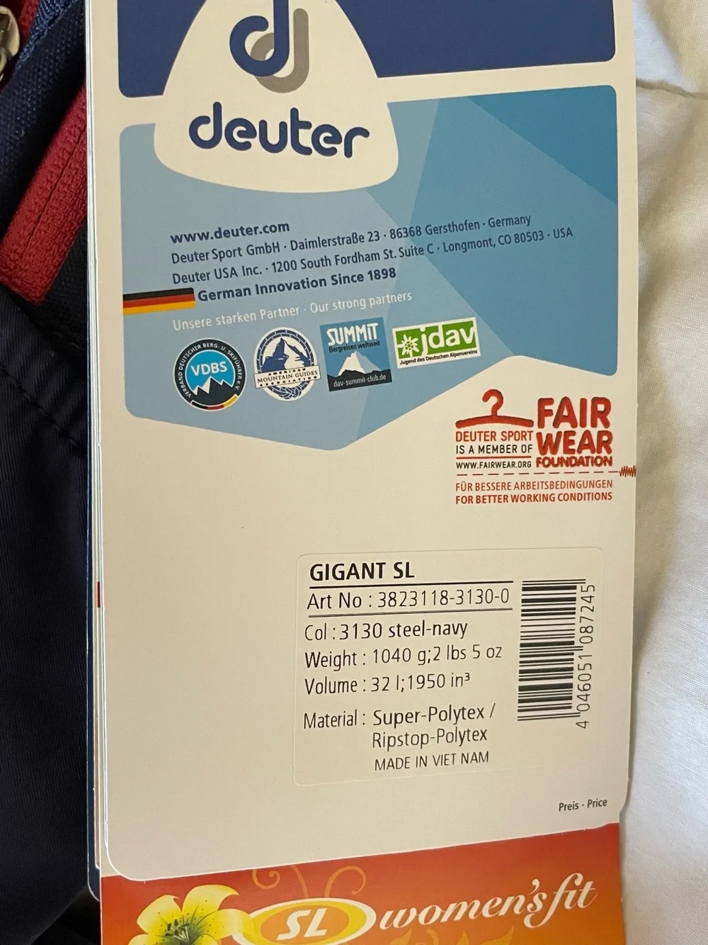 Deuter gigant 32l